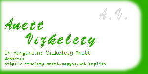 anett vizkelety business card